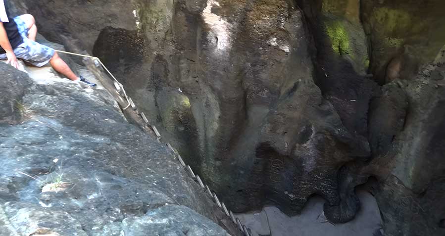 Petroglyphs in a cave