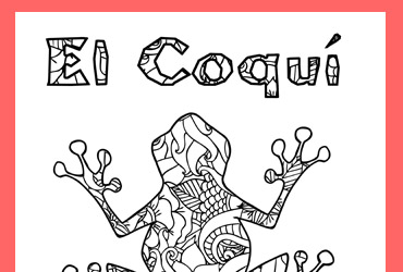 Coqui Coloring Page